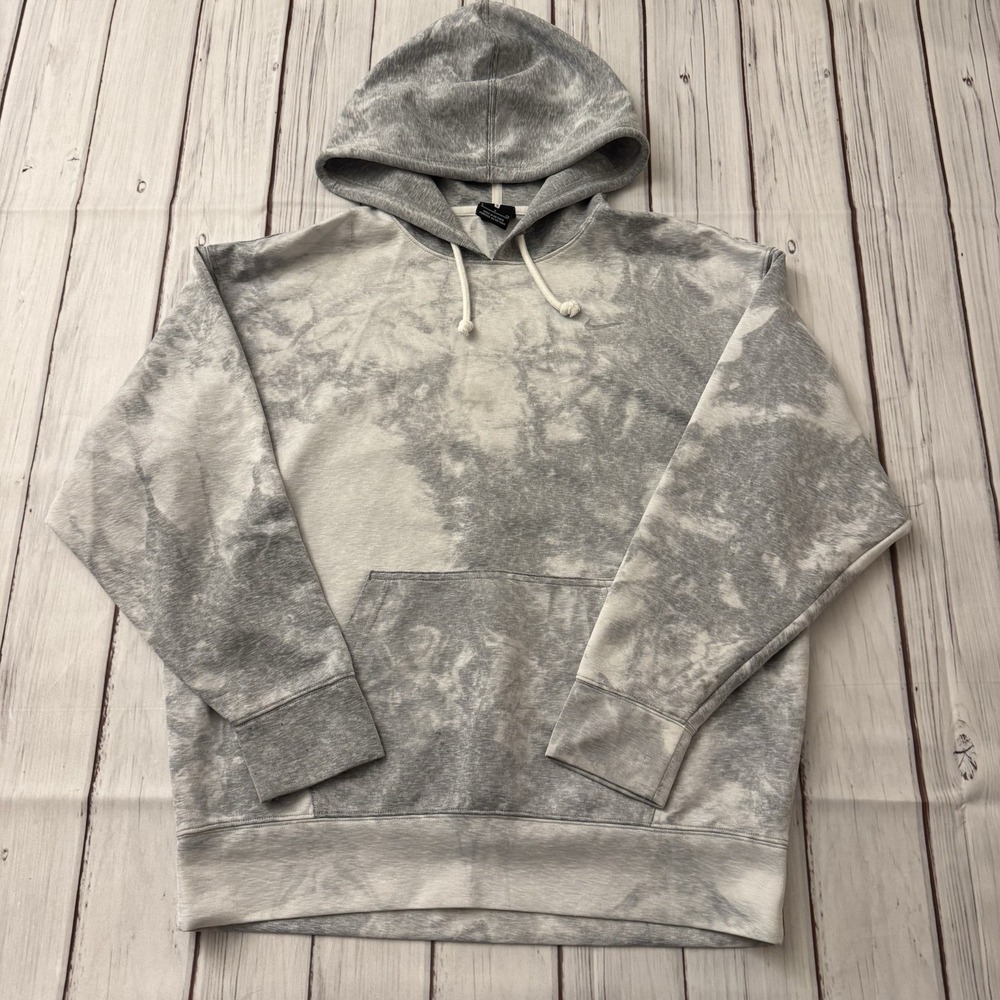 Nike Sweatshirt Womens S Gray Tie Dye Icon Clash Pullover Hoodie Athleisure